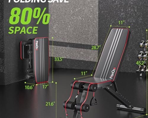 FitinOne Adjustable Folding Weight Bench Review